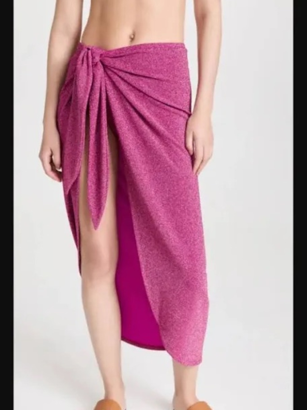 Good American Fuchsia Tie-Wrap Swim Sarong